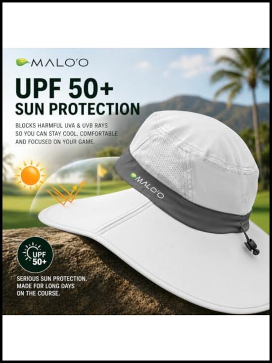 UPF 50+ Sun Hat with Neck Coverage Foldable Golf Hat Adjustable main image 6